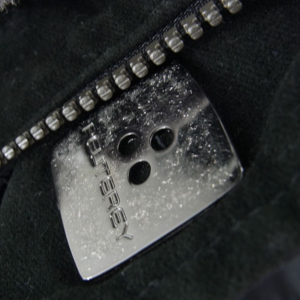 PEUTEREY ピューテリー ラビットファー×ベルト×フード付 ダウンコート ジャケット ブラック系 S【中古】