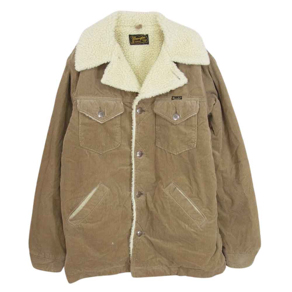 Wrangler ラングラー × ナノユニバース コーデュロイ ランチ コート ボア ジャケット ブラウン系 L【中古】