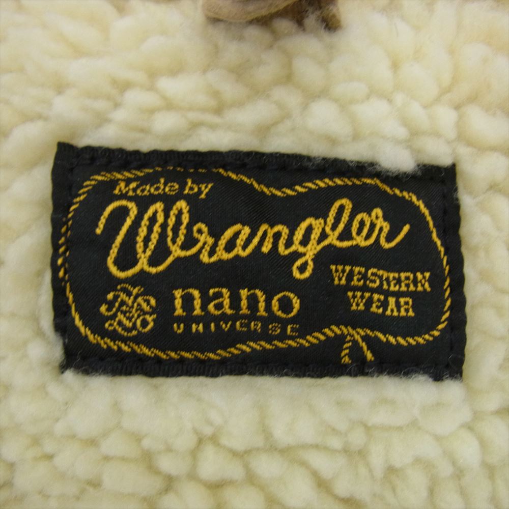 Wrangler ラングラー × ナノユニバース コーデュロイ ランチ コート ボア ジャケット ブラウン系 L【中古】