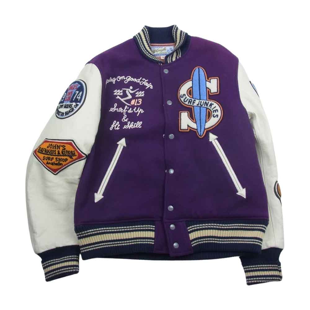 WHITESVILLE ホワイツビル WV10492/493 フルデコ スタジャン スタジアム アワード ジャケット 紫系 パープル系 40【中古】