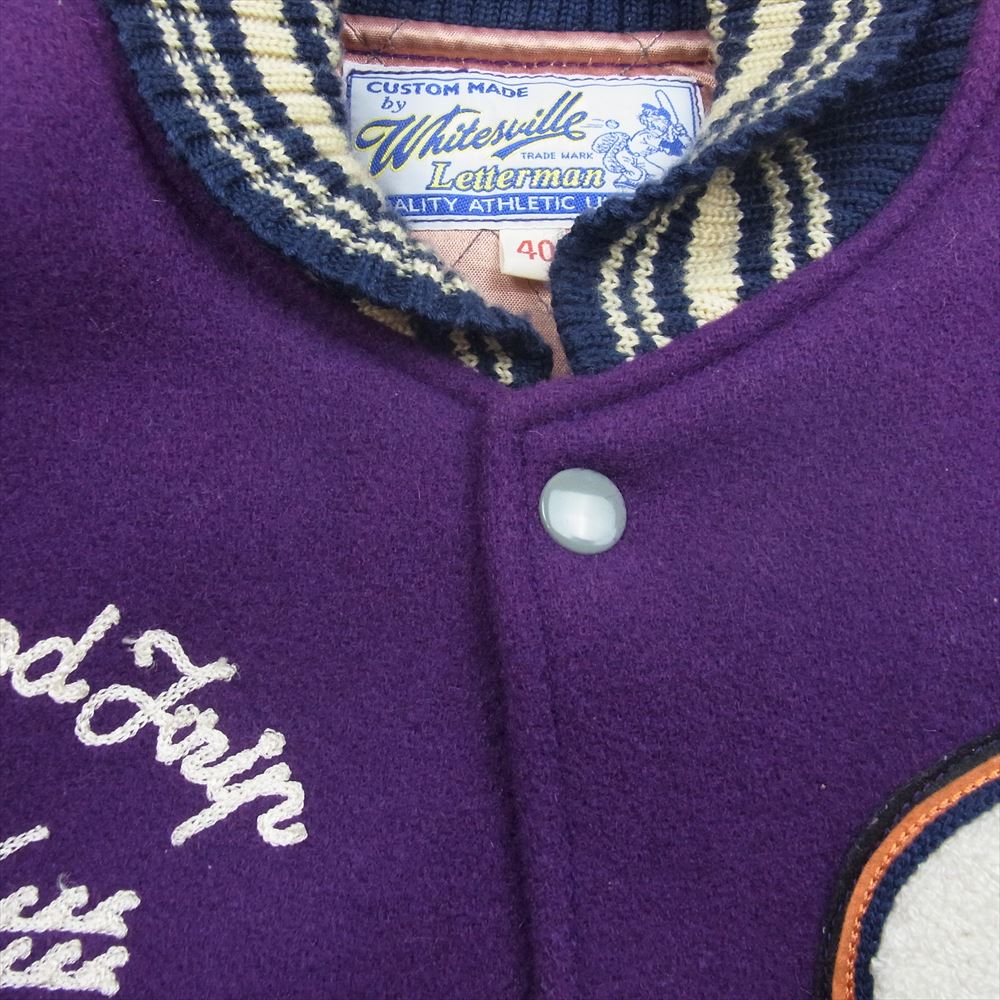 WHITESVILLE ホワイツビル WV10492/493 フルデコ スタジャン スタジアム アワード ジャケット 紫系 パープル系 40【中古】