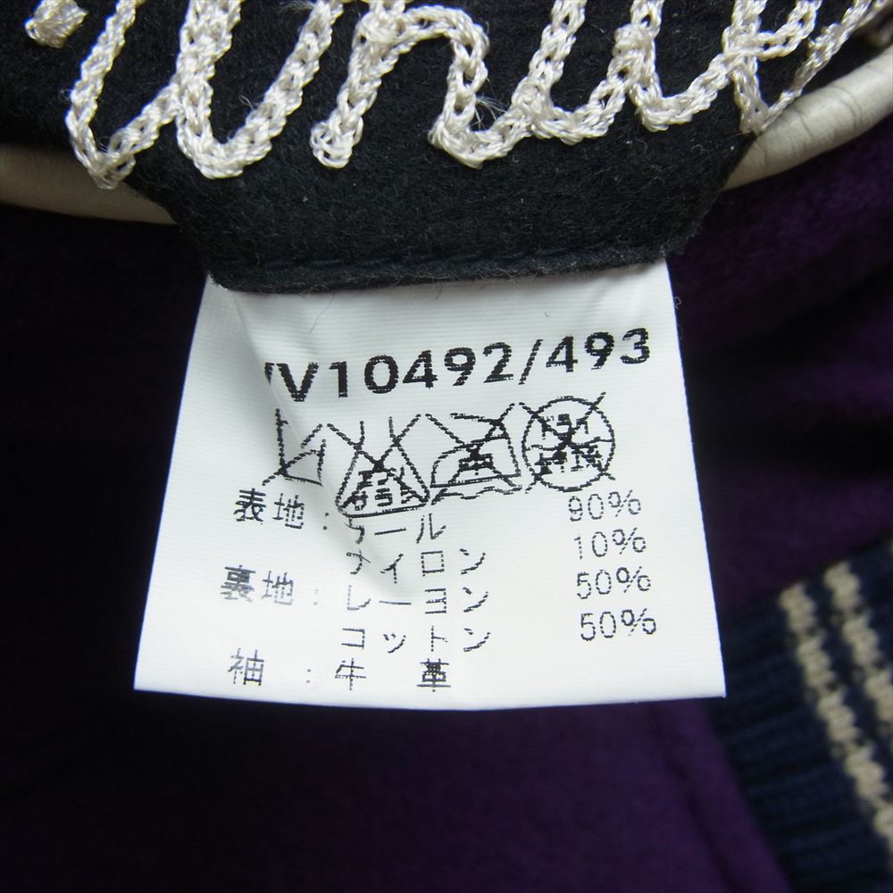 WHITESVILLE ホワイツビル WV10492/493 フルデコ スタジャン スタジアム アワード ジャケット 紫系 パープル系 40【中古】