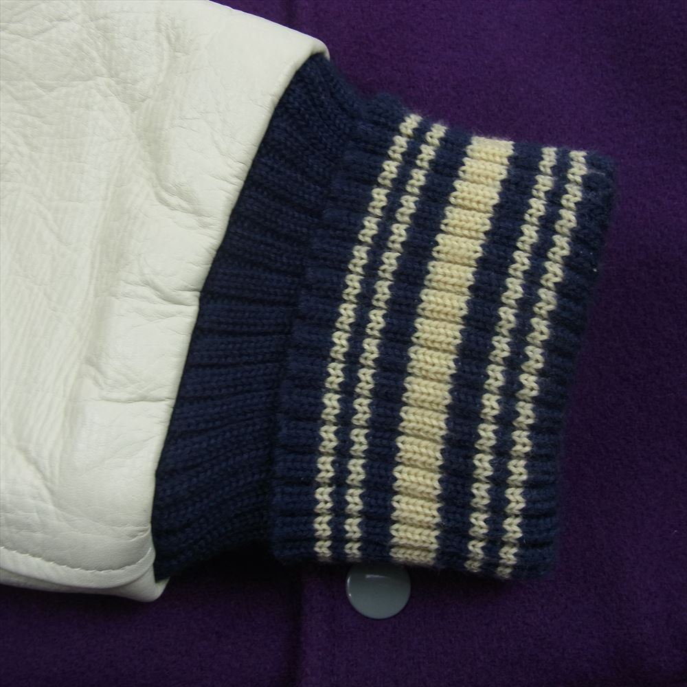 WHITESVILLE ホワイツビル WV10492/493 フルデコ スタジャン スタジアム アワード ジャケット 紫系 パープル系 40【中古】