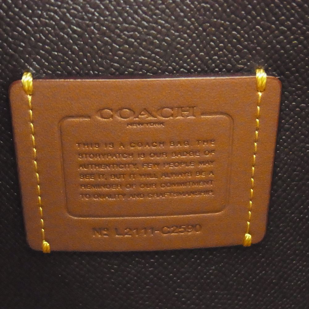 COACH コーチ C2590 ウィロウ 2way ハンド ショルダー バッグ カラーブロック ベージュ系 グレー系【美品】【中古】