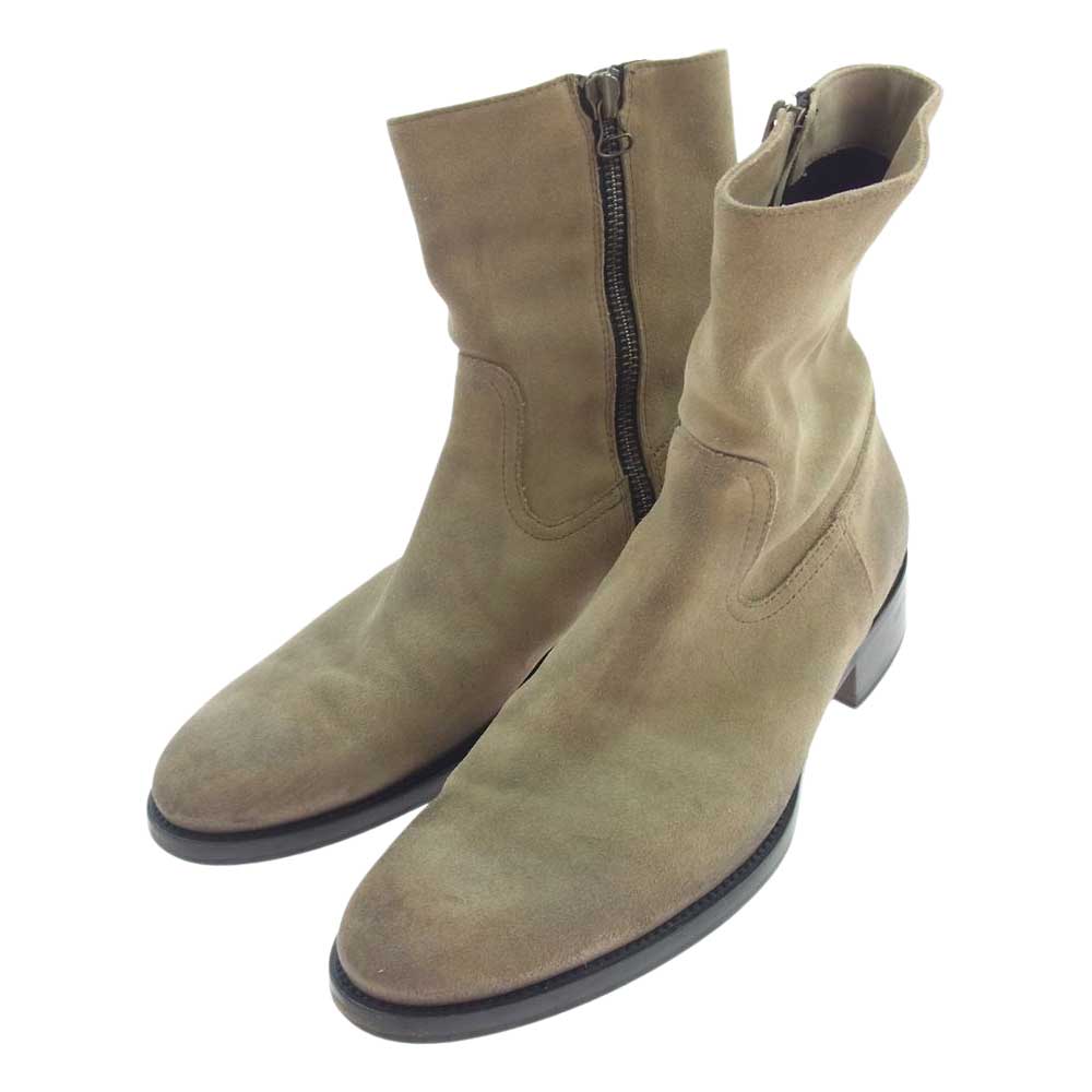 BUTTERO ブッテロ B825 スエード サイドジップ ブーツ ベージュ系 43(29cm)【中古】