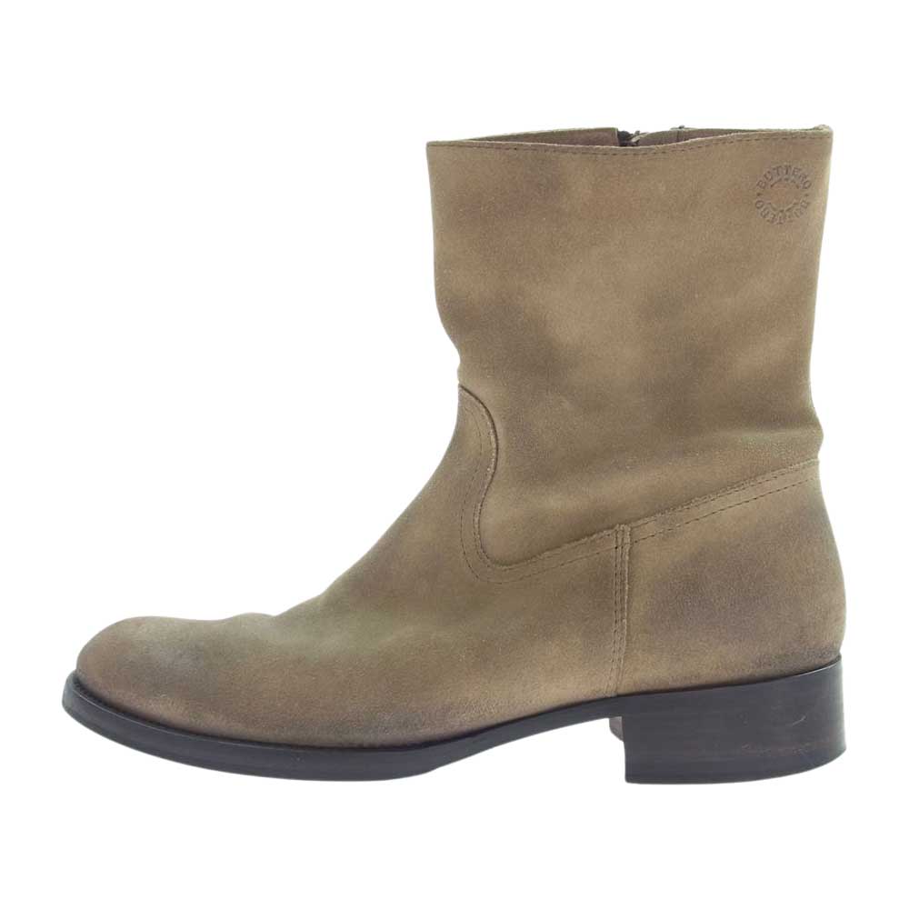 BUTTERO ブッテロ B825 スエード サイドジップ ブーツ ベージュ系 43(29cm)【中古】
