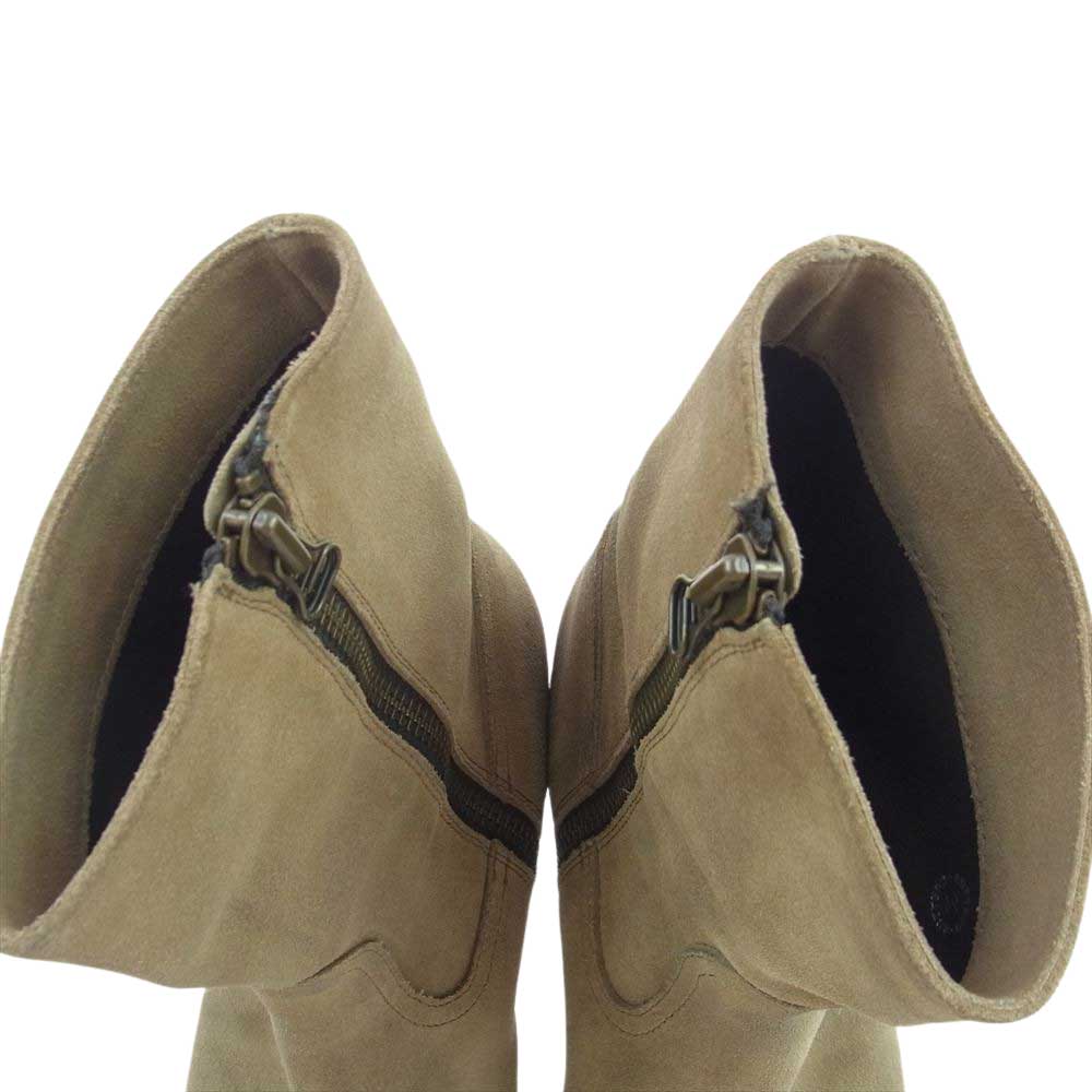 BUTTERO ブッテロ B825 スエード サイドジップ ブーツ ベージュ系 43(29cm)【中古】