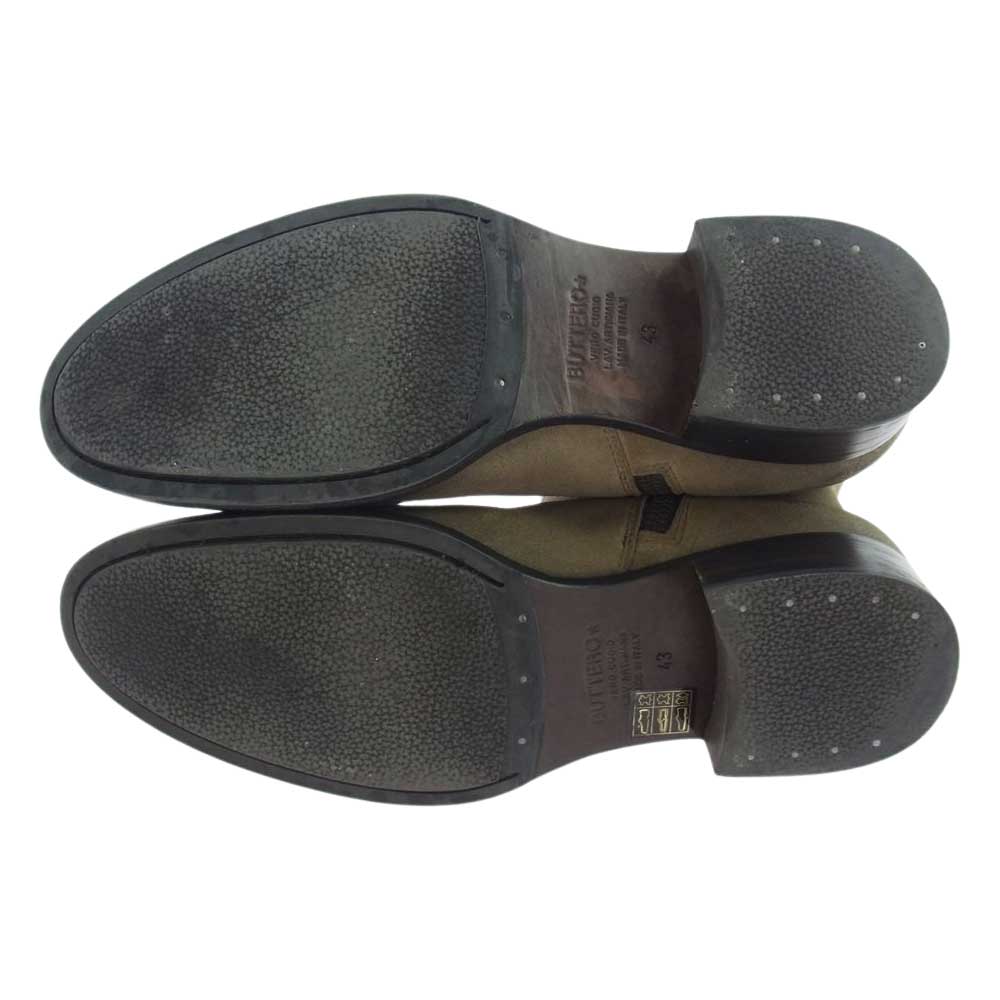 BUTTERO ブッテロ B825 スエード サイドジップ ブーツ ベージュ系 43(29cm)【中古】