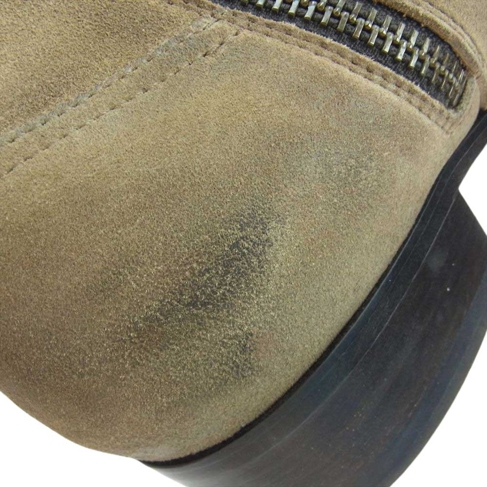 BUTTERO ブッテロ B825 スエード サイドジップ ブーツ ベージュ系 43(29cm)【中古】