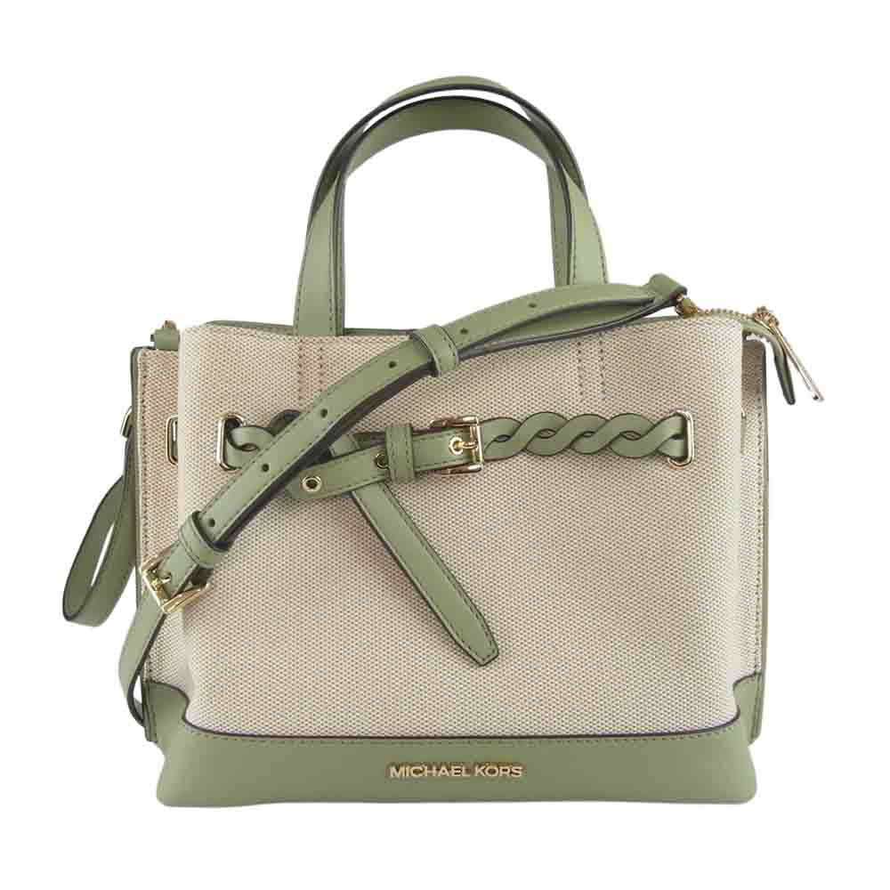 Michael Kors マイケルコース 35S2GU5S1C EMILIA サッチェル スモール 2WAY ショルダー バッグ　 グリーン系【中古】