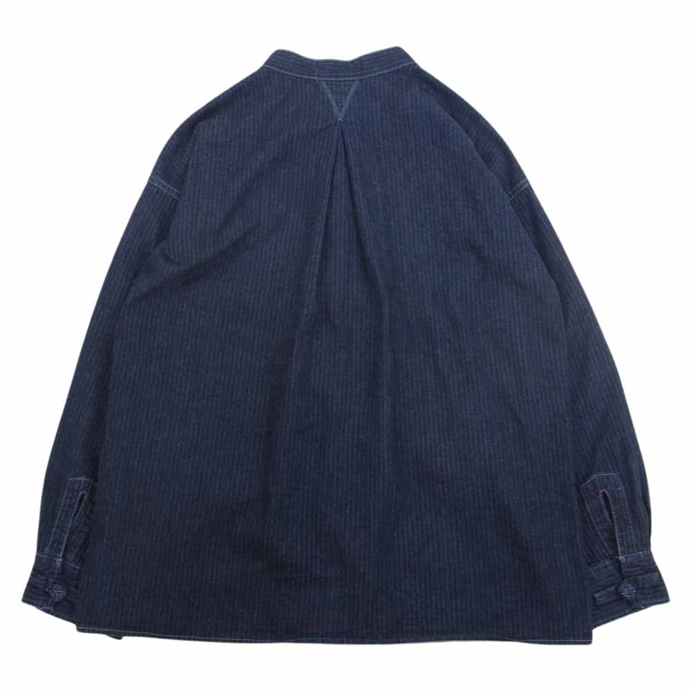 TENDERLOIN テンダーロイン 23SS DENIM HB F.C SHIRT JKT デニム ヘリンボーン チャイナ シャツ ジャケット インディゴブルー系 S【中古】