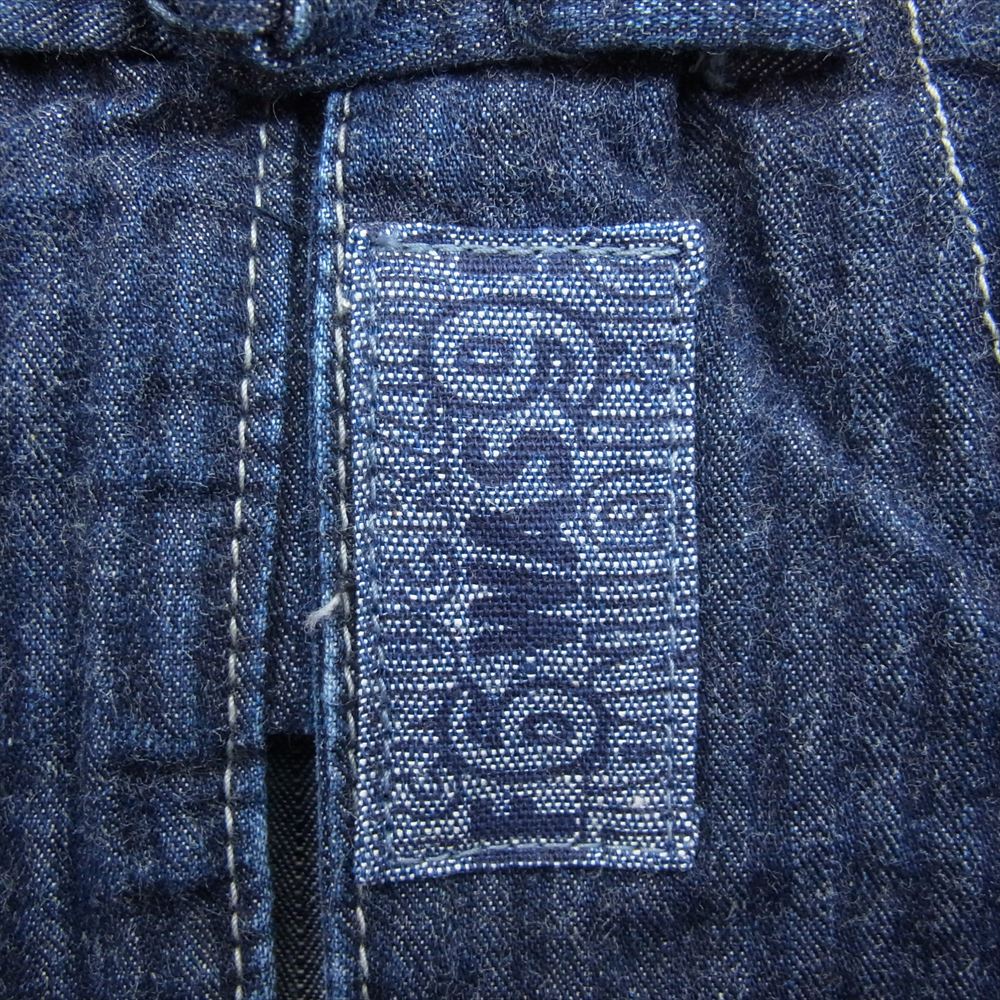 TENDERLOIN テンダーロイン 23SS DENIM HB F.C SHIRT JKT デニム ヘリンボーン チャイナ シャツ ジャケット インディゴブルー系 S【中古】