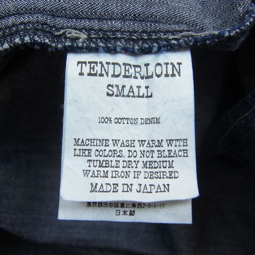 TENDERLOIN テンダーロイン 23SS DENIM HB F.C SHIRT JKT デニム ヘリンボーン チャイナ シャツ ジャケット インディゴブルー系 S【中古】