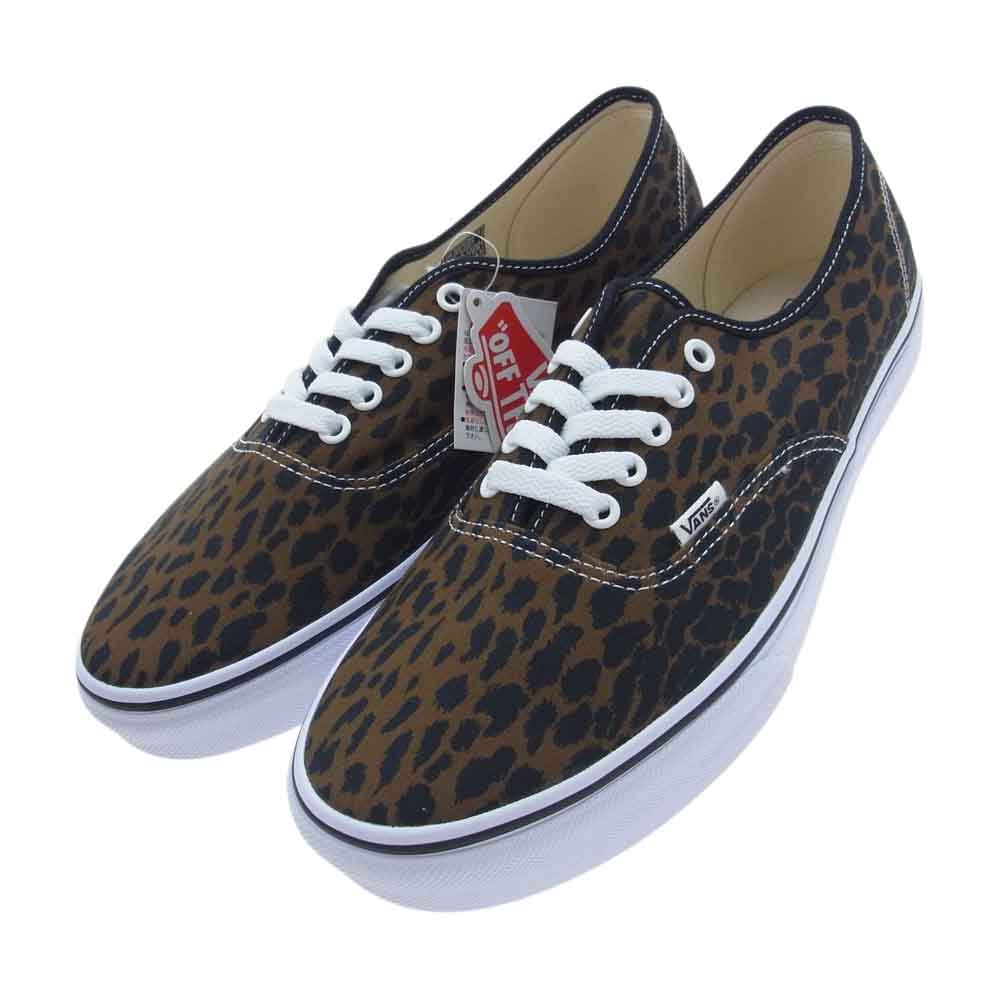 VANS バンズ × WACKO MARIA  v44 authentic オーセンティック レオパ ローカット スニーカー ブラウン系 ブラック系 ホワイト系 28.5cm【新古品】【未使用】【中古】