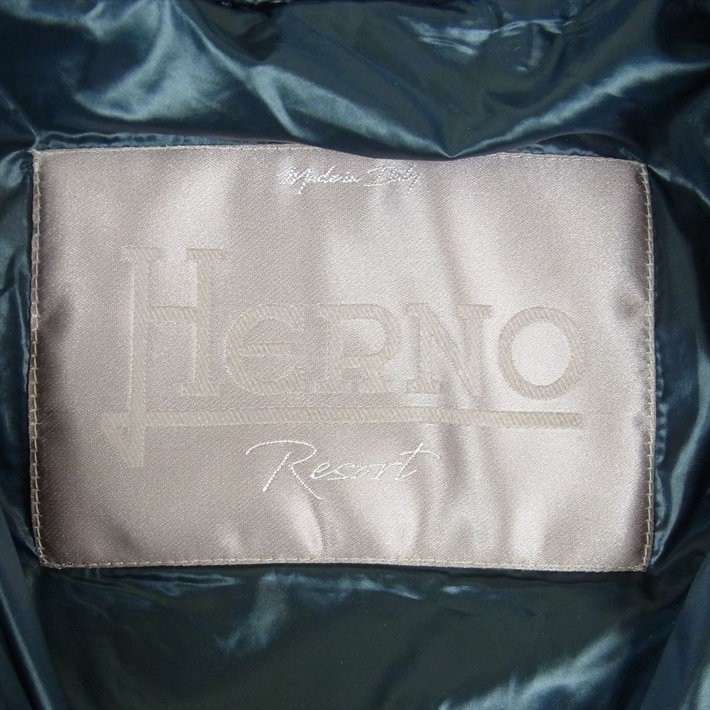 Herno ヘルノ MC00027UR ピュアウール 3GG スタンドカラー ニット ブルゾン カーディガン イタリア製 ダークネイビー系 48【中古】