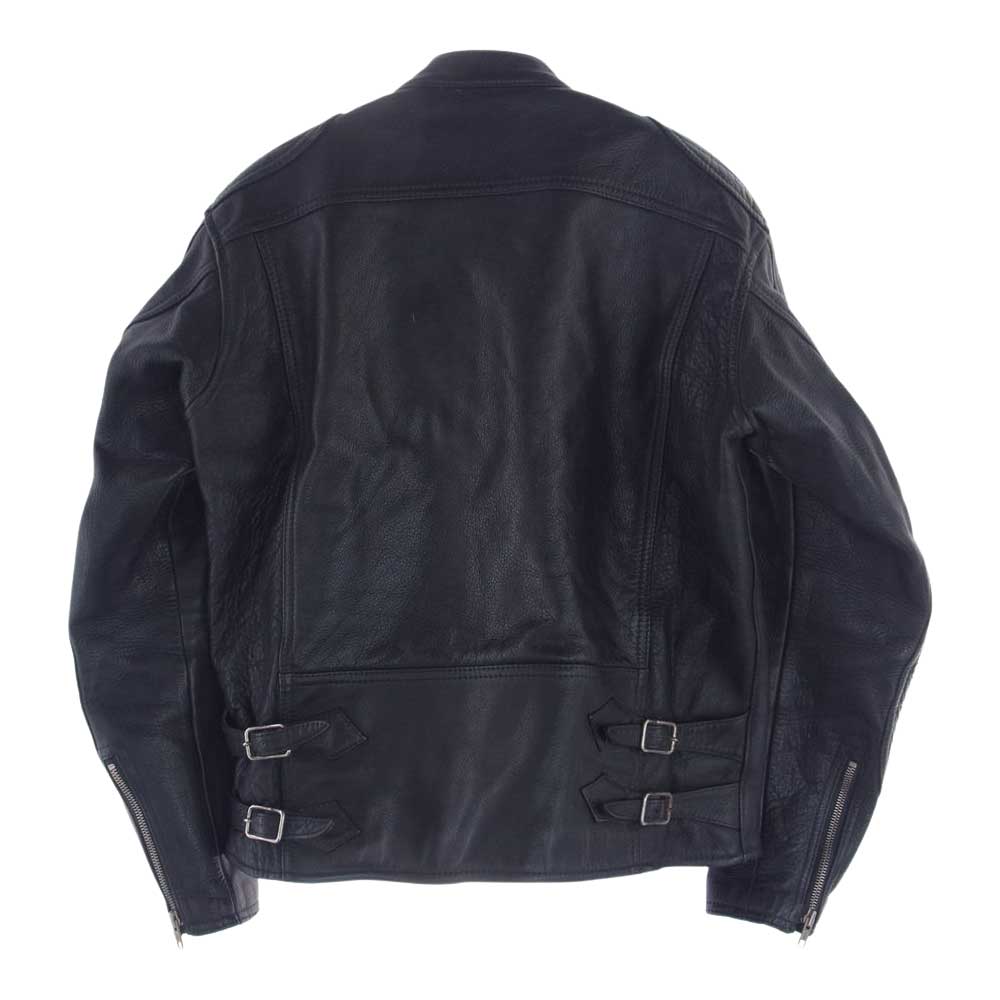 KADOYA カドヤ パデッド レザー セミダブル ライダース ジャケット ブラック系 LL【中古】