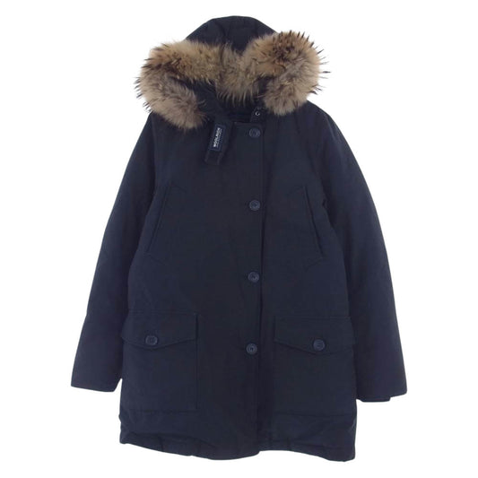 WOOLRICH ウールリッチ 1402070 RAMAR CLOTH アークティックパーカー ファーフード付き ダウンコート ダウンジャケット ネイビー系 XS【中古】