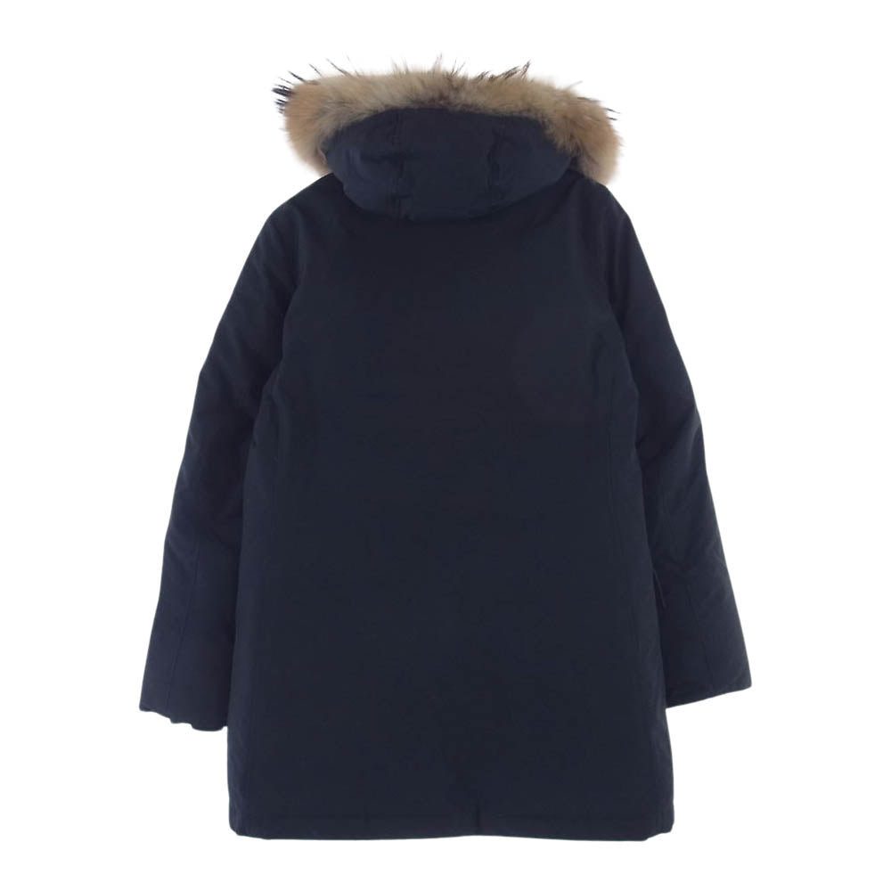 WOOLRICH ウールリッチ 1402070 RAMAR CLOTH アークティックパーカー ファーフード付き ダウンコート ダウンジャケット ネイビー系 XS【中古】