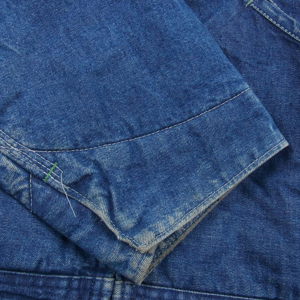 OSHKOSH オシュコシュ 602-1003 vintage 70s 80s IDEAL社製ジッパー 裏地キルティング ジップアップ  ヴィンテージ デニム ジャケット インディゴブルー系 50R【中古】