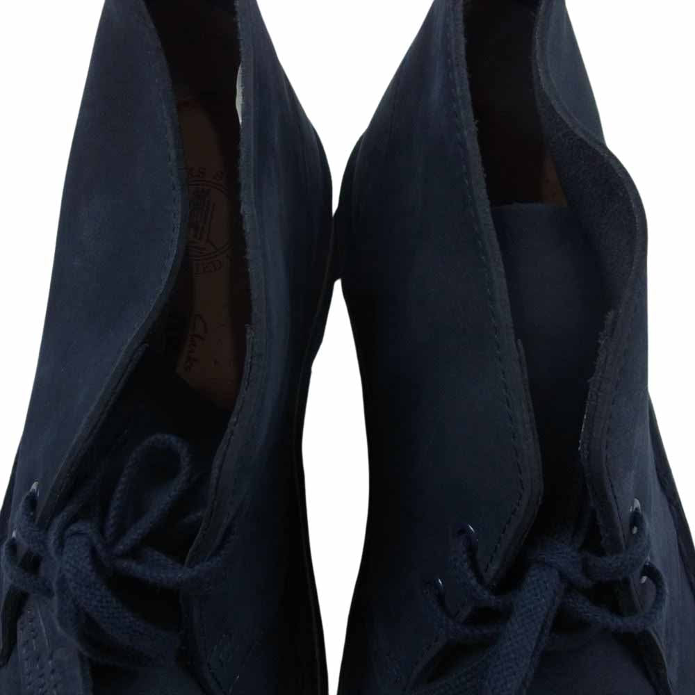Clarks クラークス Desert Boot  デザート ブーツ ヌバック ネイビー系 US9【中古】