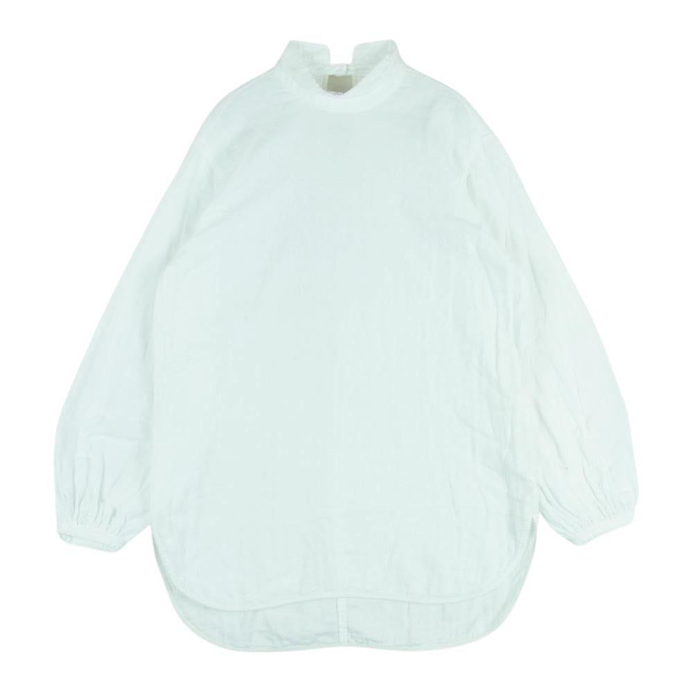 ジョンリンクス JL200-SH536 ダブルガーゼ ブラウス 長袖 シャツ コットン 日本製 ホワイト系 M【中古】