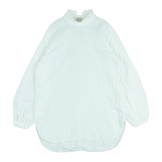 ジョンリンクス JL200-SH536 ダブルガーゼ ブラウス 長袖 シャツ コットン 日本製 ホワイト系 M【中古】