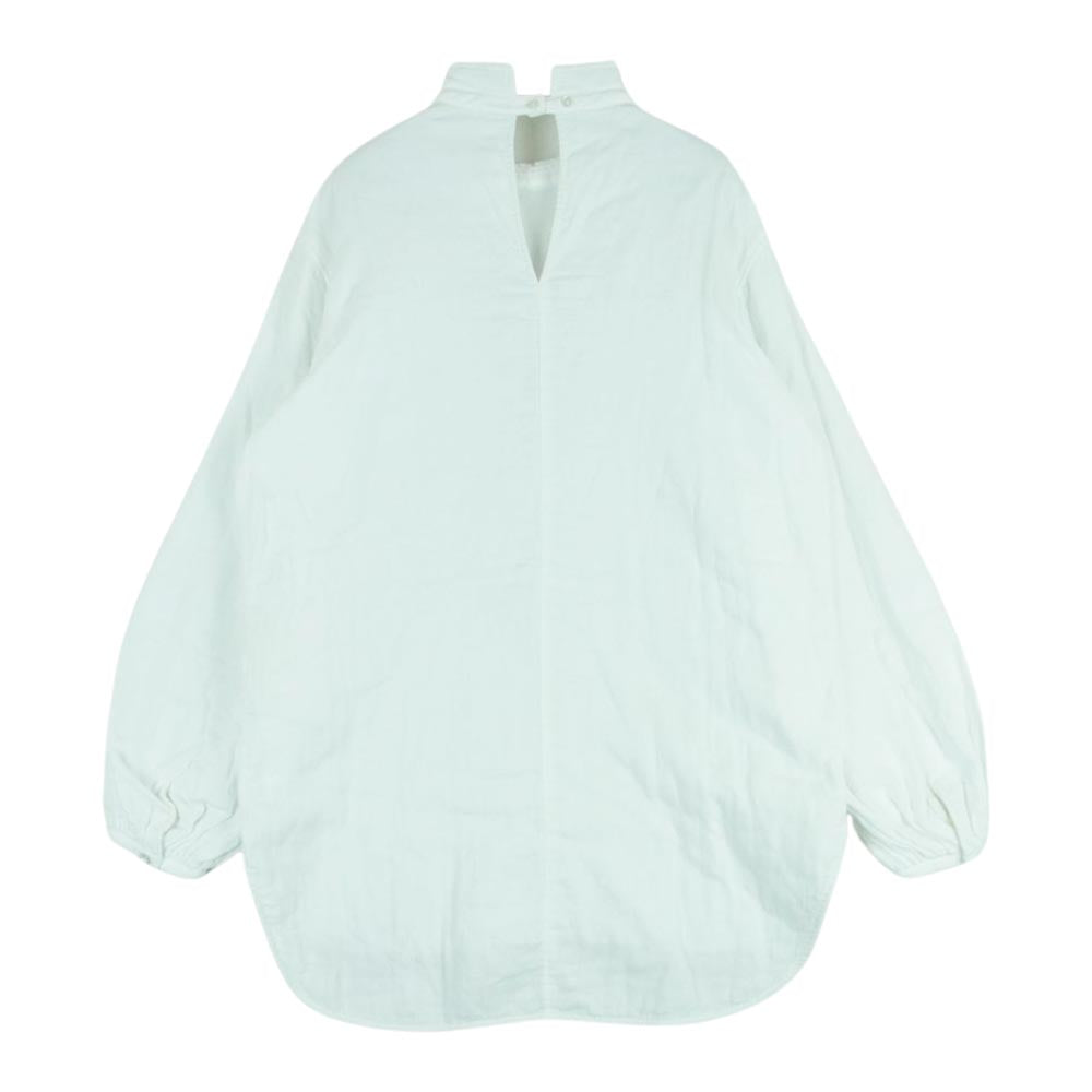 ジョンリンクス JL200-SH536 ダブルガーゼ ブラウス 長袖 シャツ コットン 日本製 ホワイト系 M【中古】