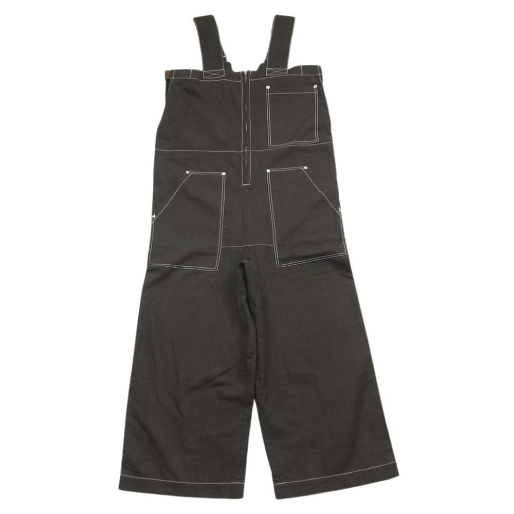 ジョンリンクス JL200-JS477 cotton linen fisherman pants コットン リネン フィッシャーマン パンツ オーバーオール ブラウン系 M【中古】
