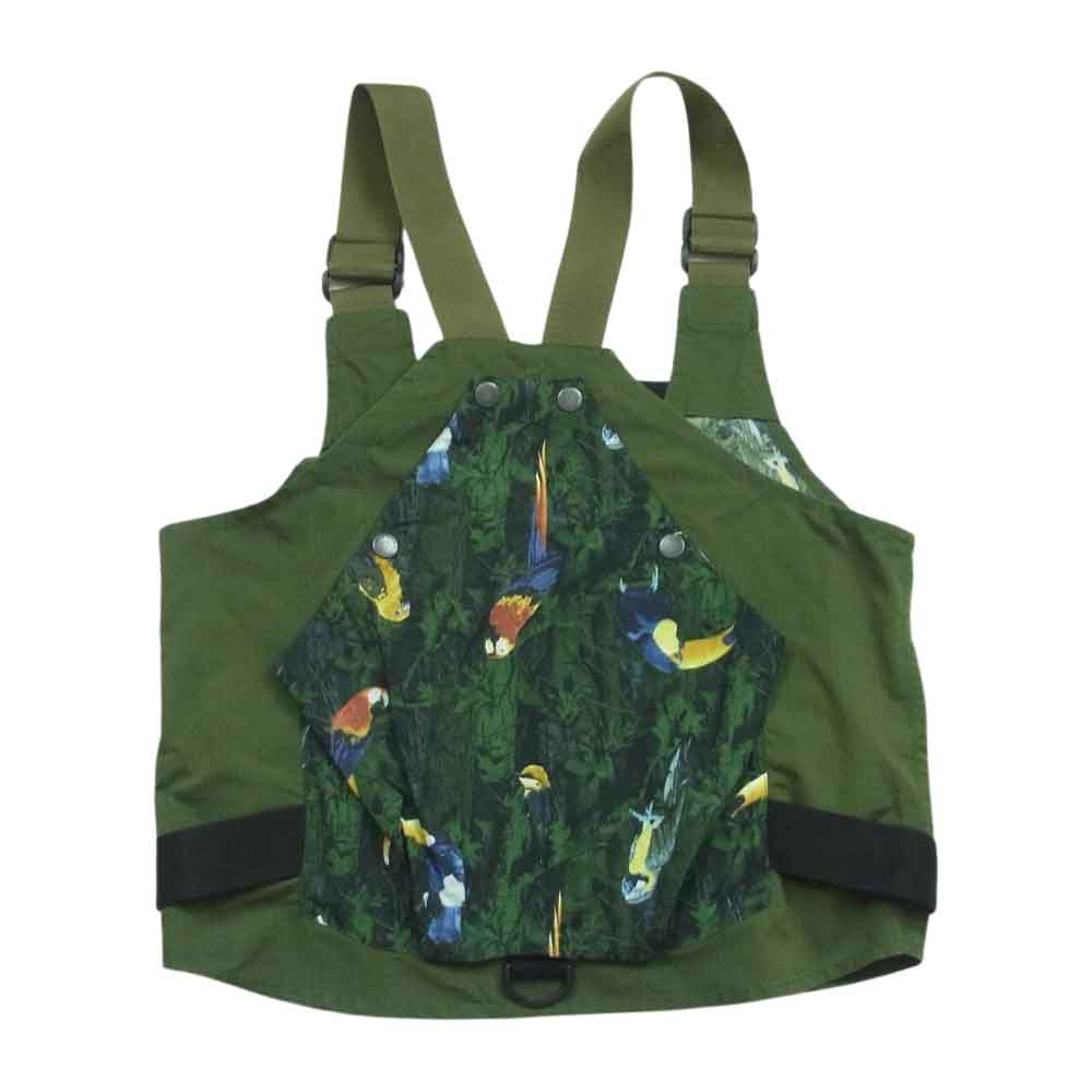 Columbia コロンビア 119 PM4963 GREEN PINES VEST グリーン パインズ 鳥 総柄 ベスト ベトナム製 グリーン系 L【中古】