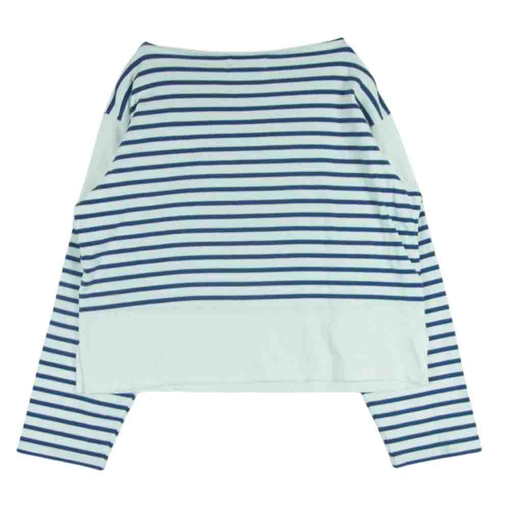 ウティ ボーダー バスク シャツ 長袖 カットソー フランス製 ブルー系 ホワイト系 2【中古】