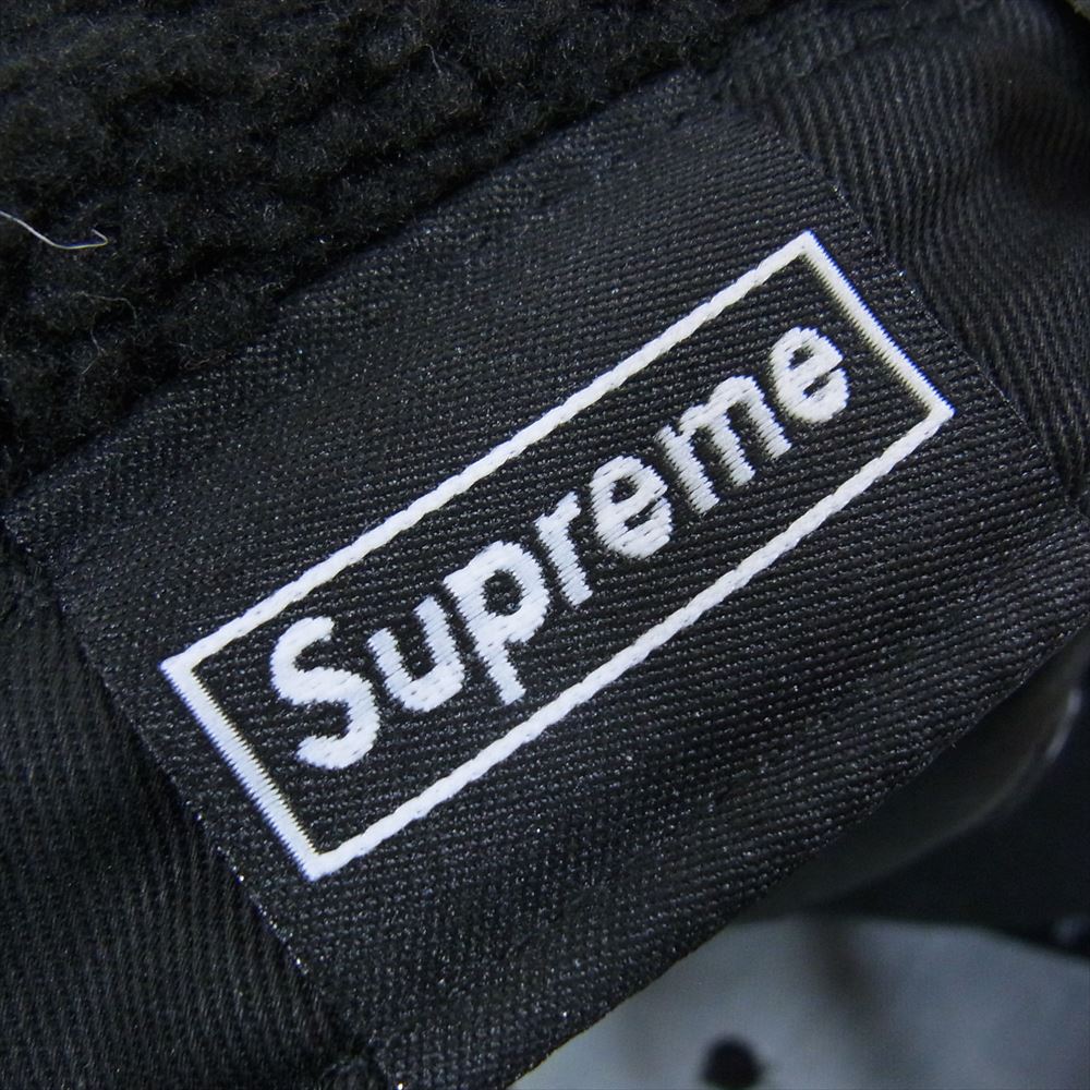 Supreme シュプリーム 22AW New Era Leather Ear Flap Box Logo ニューエラ レザー イヤー フラップ キャップ ブラック系 7 5/8【中古】