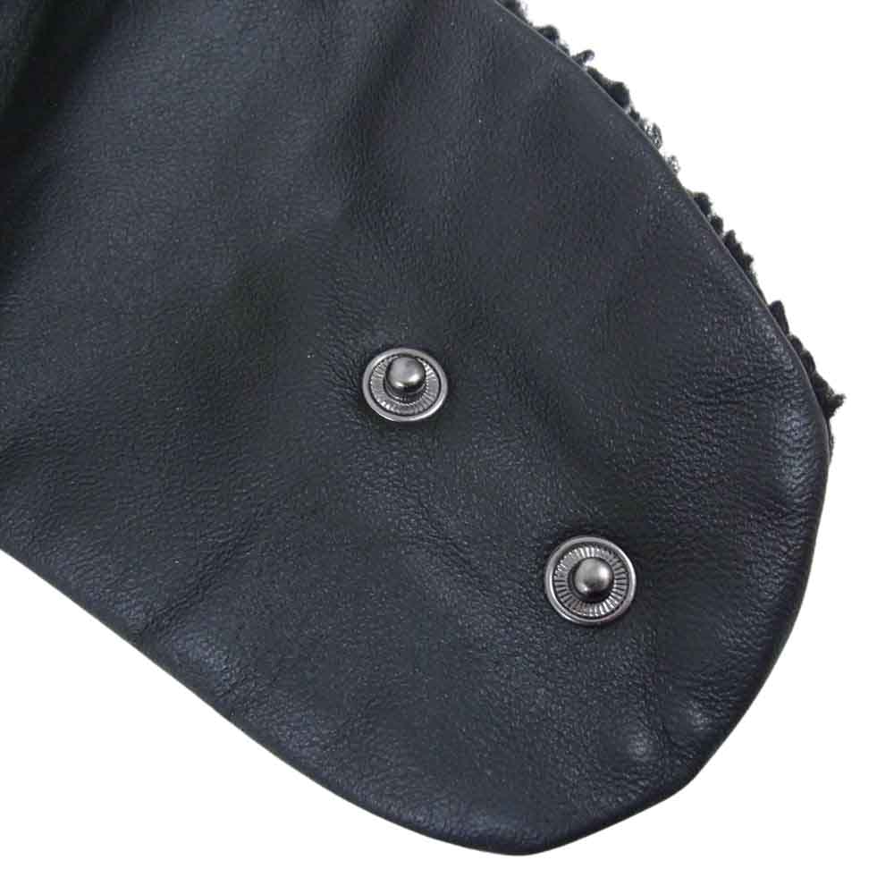 Supreme シュプリーム 22AW New Era Leather Ear Flap Box Logo ニューエラ レザー イヤー フラップ キャップ ブラック系 7 5/8【中古】
