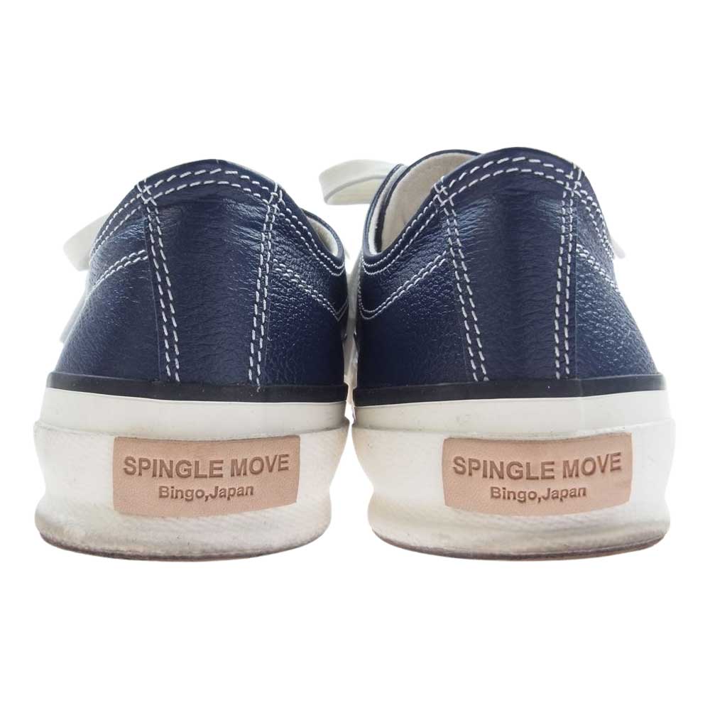 SPINGLE MOVE スピングルムーブ SPM-341 レザー ローカット スニーカー ネイビー系 L【中古】