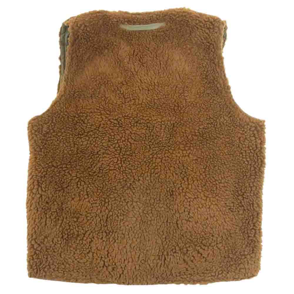 Nigel Cabourn ナイジェルケーボン 8043-00-70015 REVERSIBLE DECK VEST リバーシブル ボア デッキ ベスト カーキ系 46【中古】