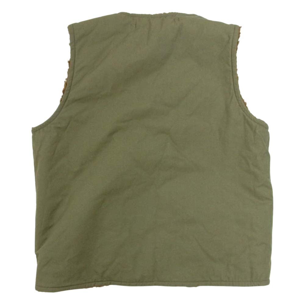 Nigel Cabourn ナイジェルケーボン 8043-00-70015 REVERSIBLE DECK VEST リバーシブル ボア デッキ ベスト カーキ系 46【中古】