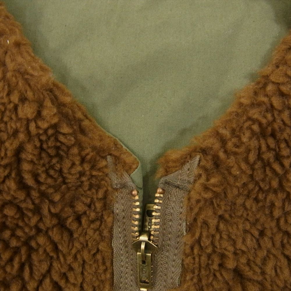 Nigel Cabourn ナイジェルケーボン 8043-00-70015 REVERSIBLE DECK VEST リバーシブル ボア デッキ ベスト カーキ系 46【中古】
