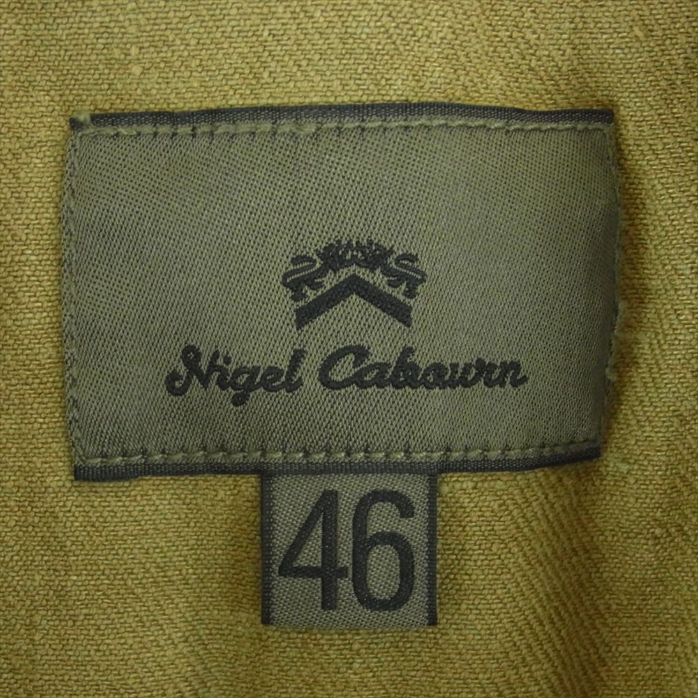 Nigel Cabourn ナイジェルケーボン 8046-00-80000 WORK JACKET REPAIR FINSH HEMP DENIM ヘンプデニム リペア パッチワーク ジャケット サンドベージュ系 46【中古】