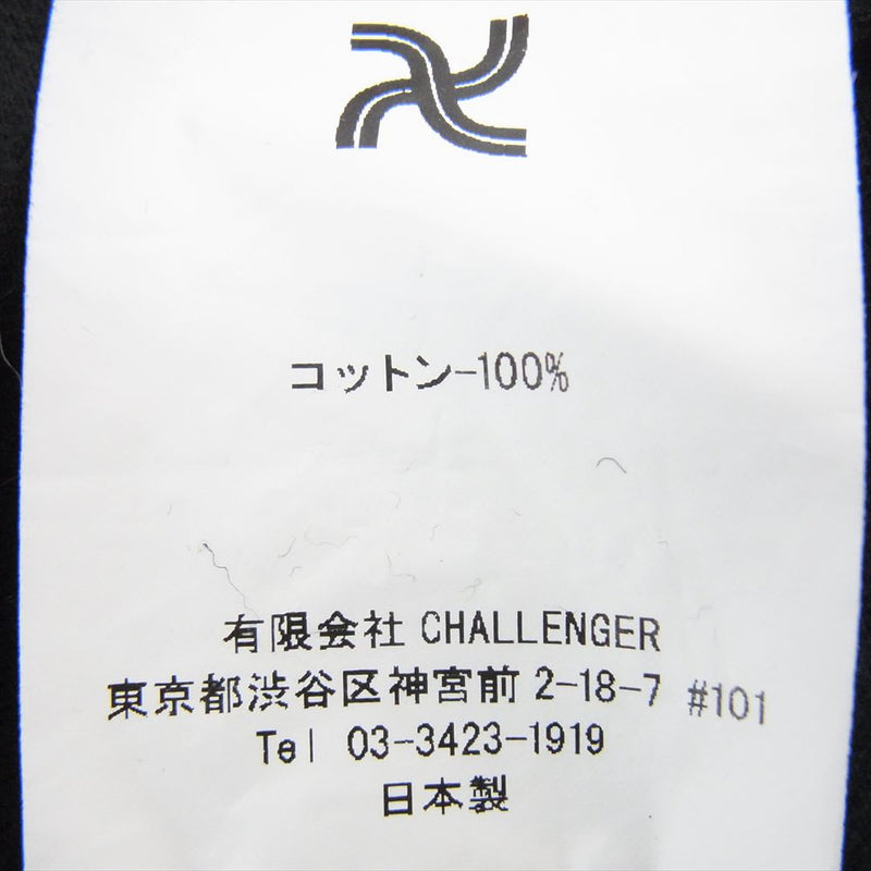 CHALLENGER チャレンジャー WOLF LOGO TEE ウルフ ロゴ プリント Tシャツ ブラック系 XL【中古】