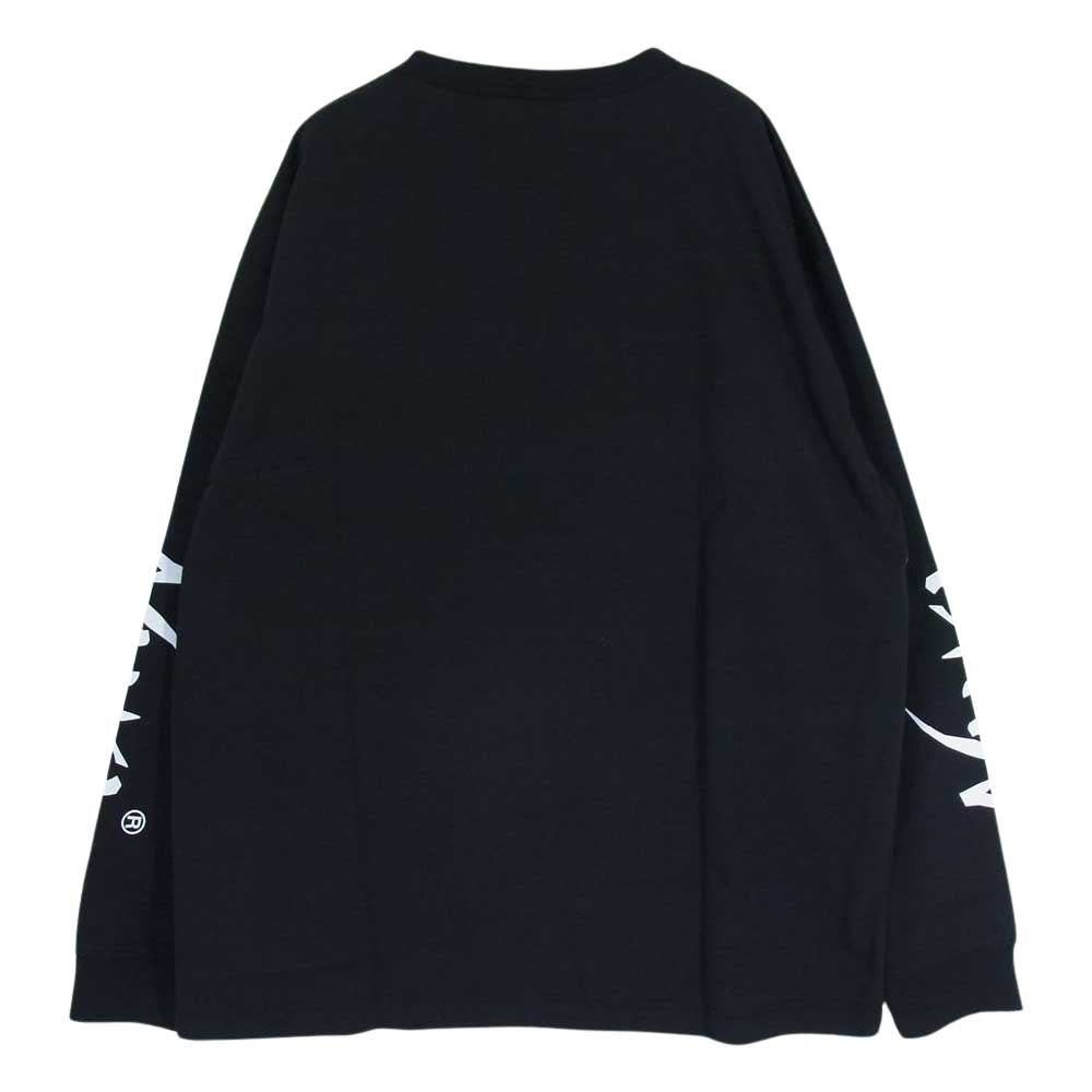 NANGA ナンガ N0000902 ECO HYBRID NANGA LOGO L/S TEE エコ ハイブリッド ロゴ 長袖 Tシャツ ブラック系 XL【新古品】【未使用】【中古】
