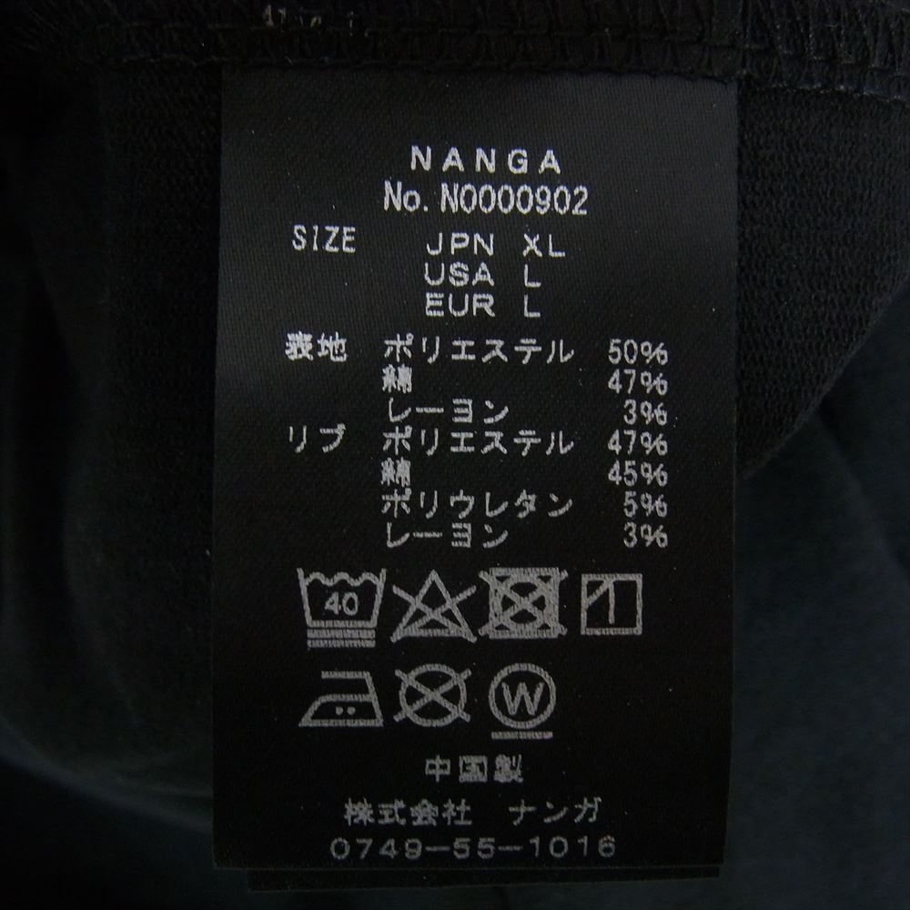 NANGA ナンガ N0000902 ECO HYBRID NANGA LOGO L/S TEE エコ ハイブリッド ロゴ 長袖 Tシャツ ブラック系 XL【新古品】【未使用】【中古】