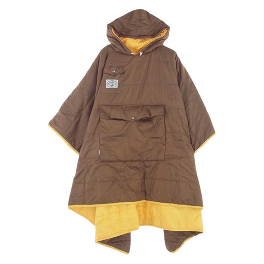 STANDARD CALIFORNIA スタンダードカリフォルニア × POLeR ポーラー Reversible Poncho リバーシブルポンチョ ブラウン系 イエロー系 ONE SIZE【極上美品】【中古】