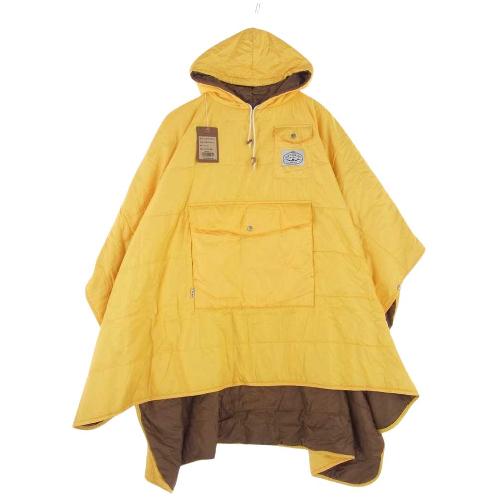 STANDARD CALIFORNIA スタンダードカリフォルニア × POLeR ポーラー Reversible Poncho リバーシブルポンチョ ブラウン系 イエロー系 ONE SIZE【極上美品】【中古】