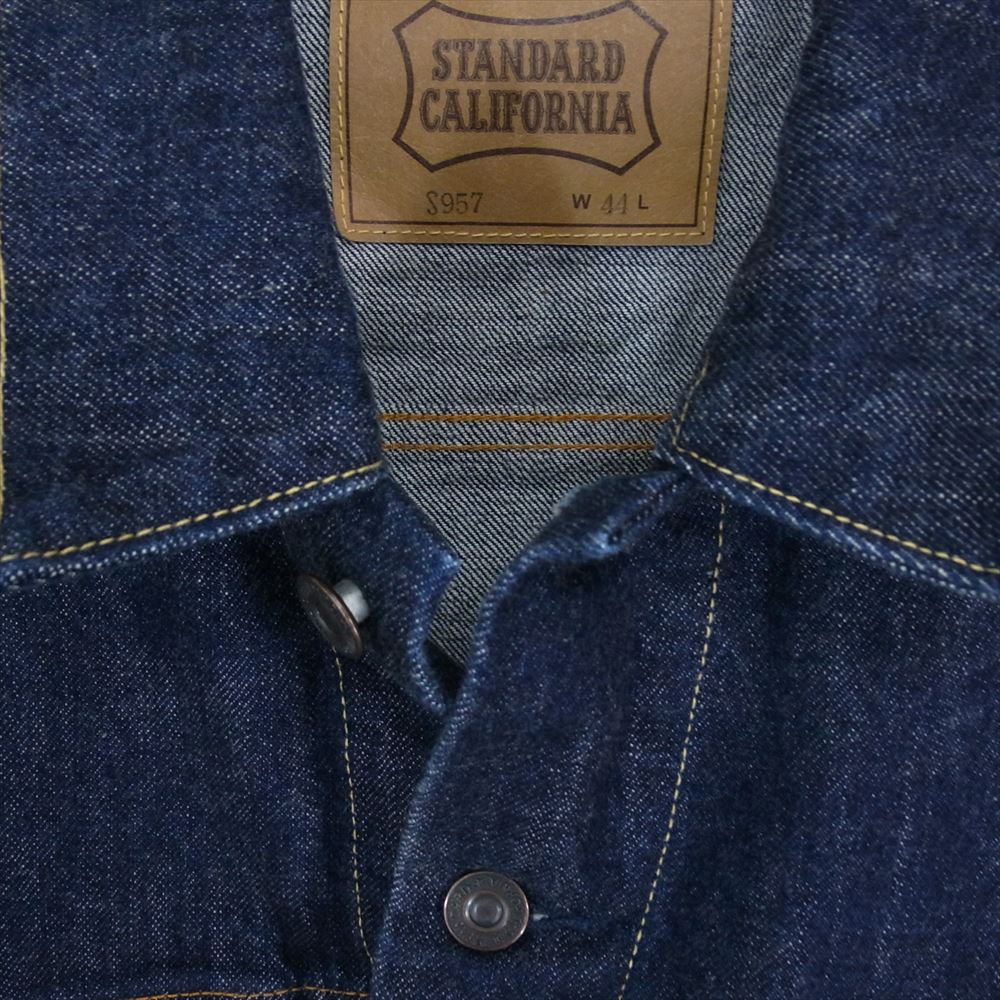 STANDARD CALIFORNIA スタンダードカリフォルニア SD Denim Jacket 3rd デニム トラック ジャケット インディゴブルー系 44【中古】