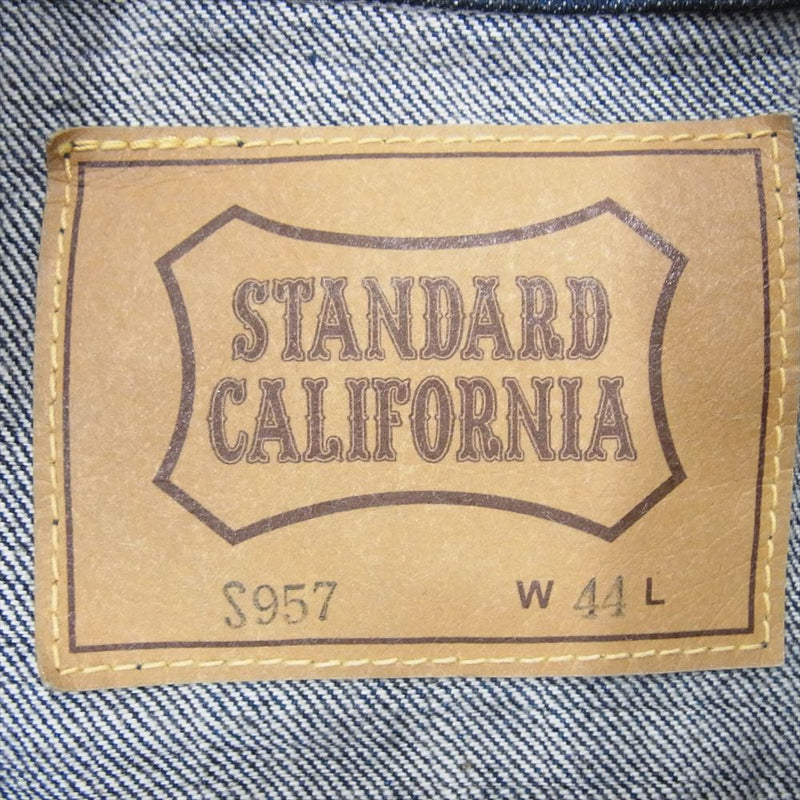 STANDARD CALIFORNIA スタンダードカリフォルニア SD Denim Jacket 3rd デニム トラック ジャケット インディゴブルー系 44【中古】