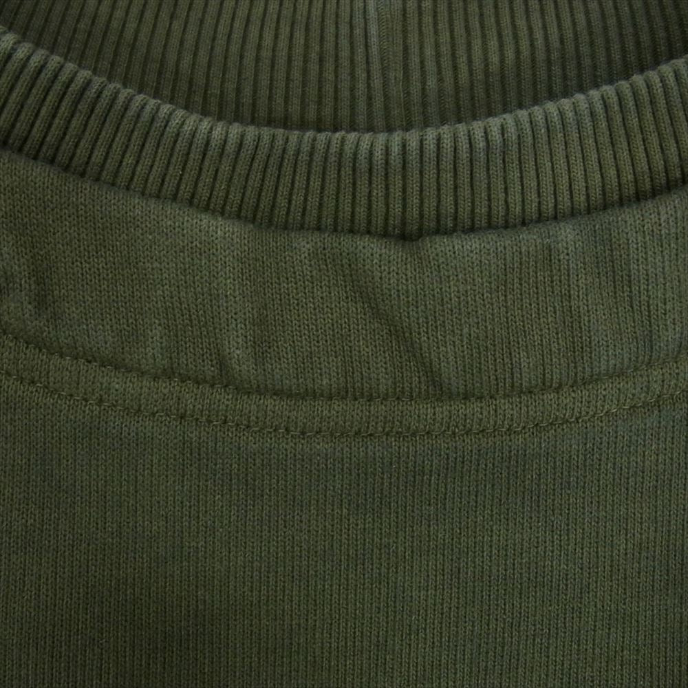 TENDERLOIN テンダーロイン 20AW CREWNECKSWEAT ウォッシュ加工 クルーネック スウェット グリーン系 L【中古】