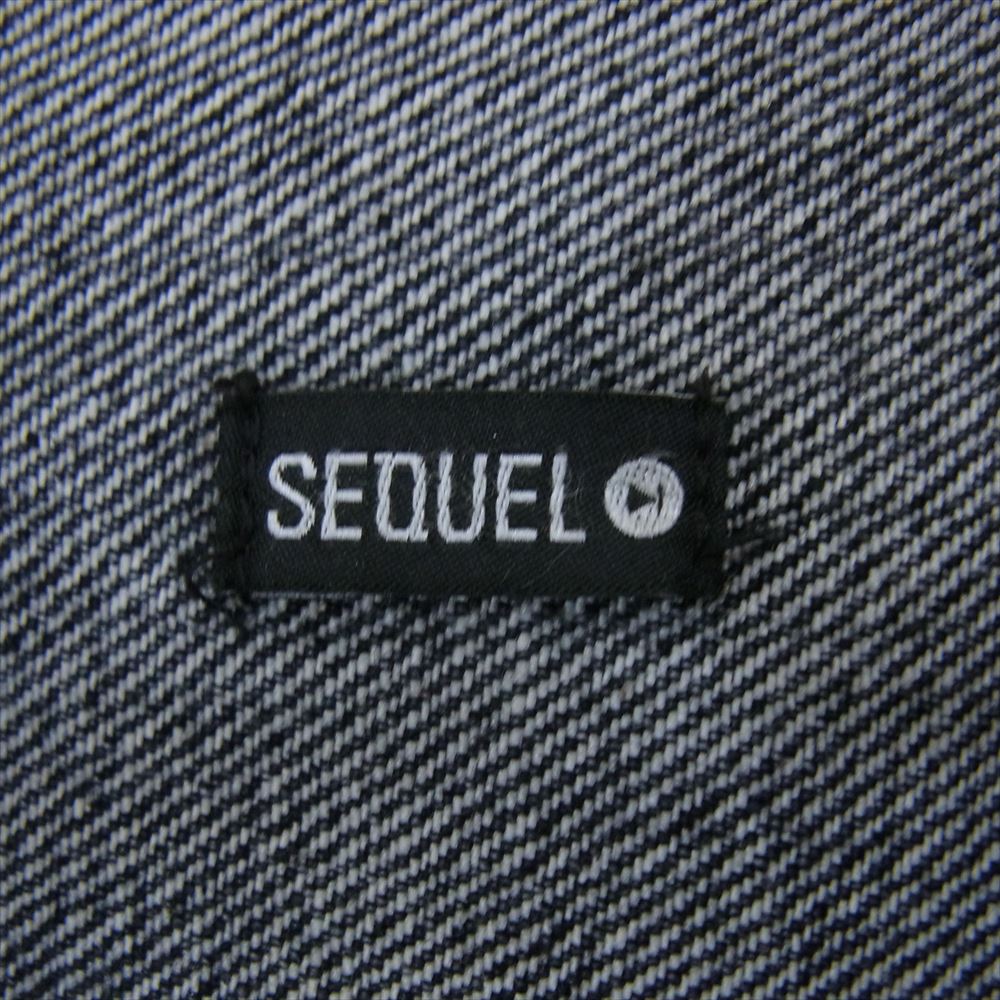 シークウェル 22AW × fragment design フラグメントデザイン DENIM JACKET クラッシュ デニム ジャケット ブラック系 XL【中古】