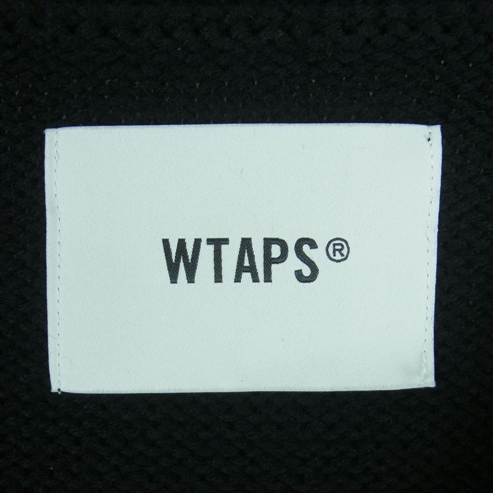 WTAPS ダブルタップス 22AW 222MADT-KNM01 DITCH VEST ACRYLIC CRS ロゴ刺繍 ニット ベスト 日本製 ブラック系 03【中古】
