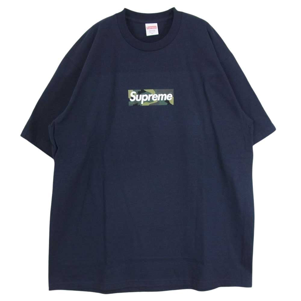 Supreme シュプリーム 23AW Box Logo Tee ボックス ロゴ カモボックス 迷彩 半袖 Tシャツ  ネイビー系 XL【新古品】【未使用】【中古】