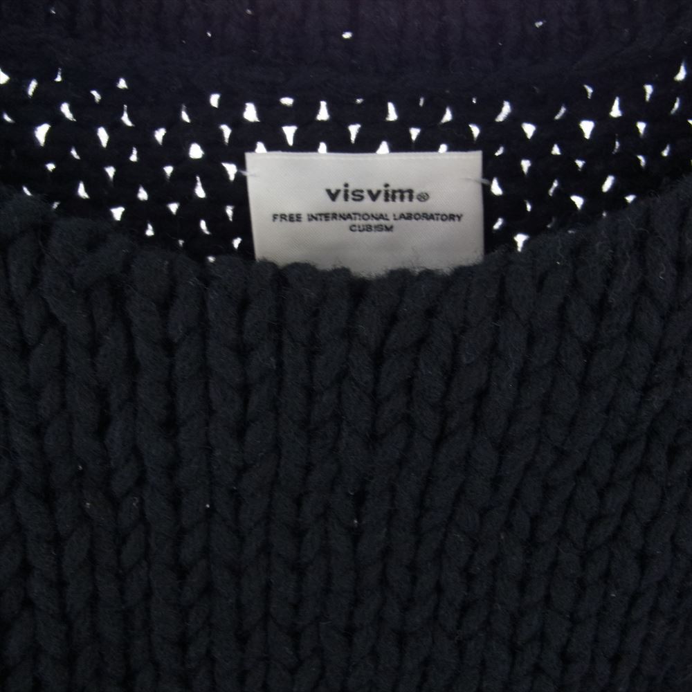 VISVIM ビズビム 22AW 0122205012002 AMPLUS BOATNECK HAND-KNIT アンプラス ボートネック ハンド ニット セーター ブラック系 2【中古】