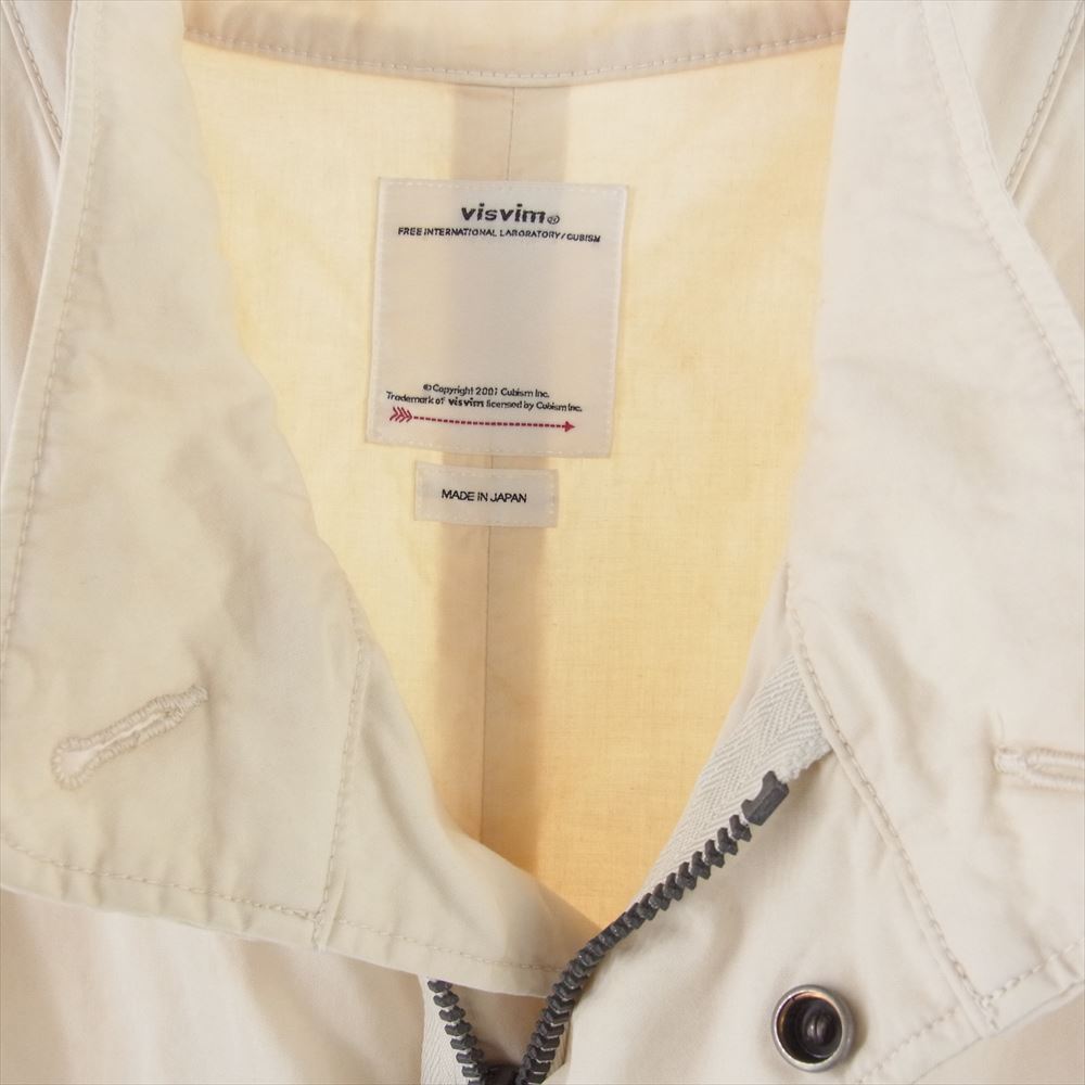 VISVIM ビズビム 22AW 0122205013008 SIX-FIVE FISHTAIL PARKA  M-65 フィッシュテール モッズ ミリタリー コート オフホワイト系 1【中古】